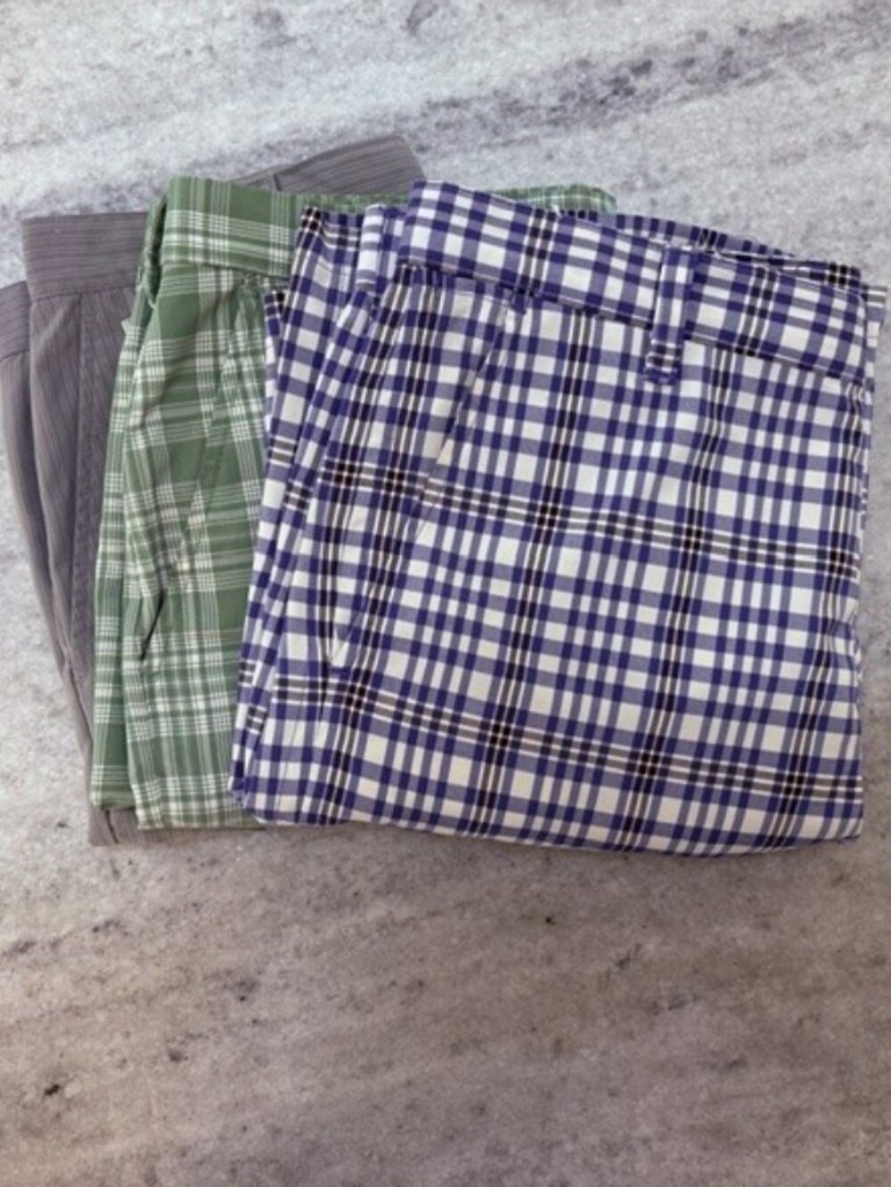 IZOD Men's Plaid Golf Shorts Size 34 (Bundle of 3)